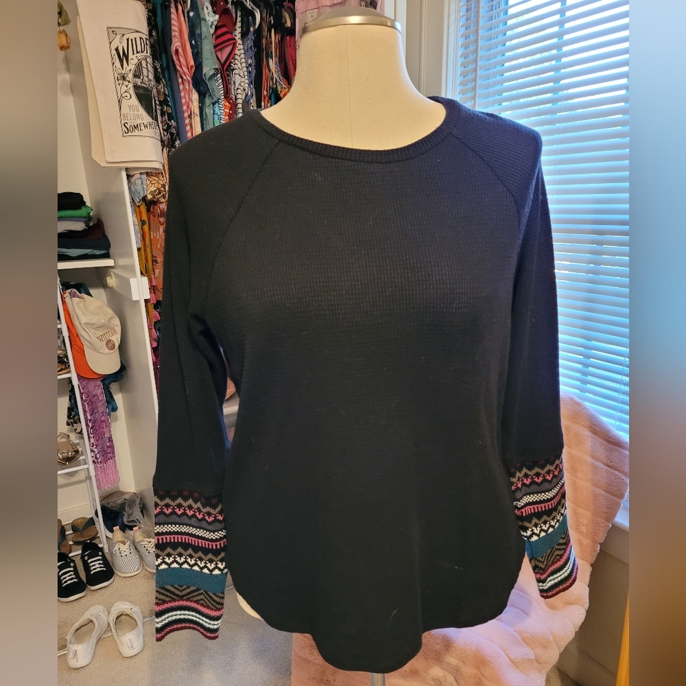 Beachlunchlounge waffle knit top